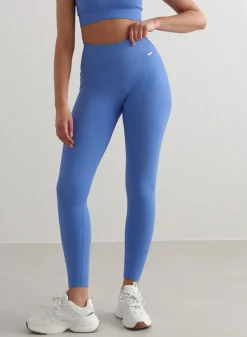 Treningstights|Ribbete Tights^AIM’N Ribbed mless Tights Sea