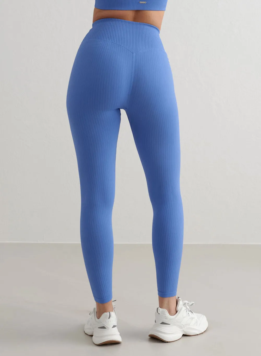 Treningstights|Ribbete Tights^AIM’N Ribbed mless Tights Sea