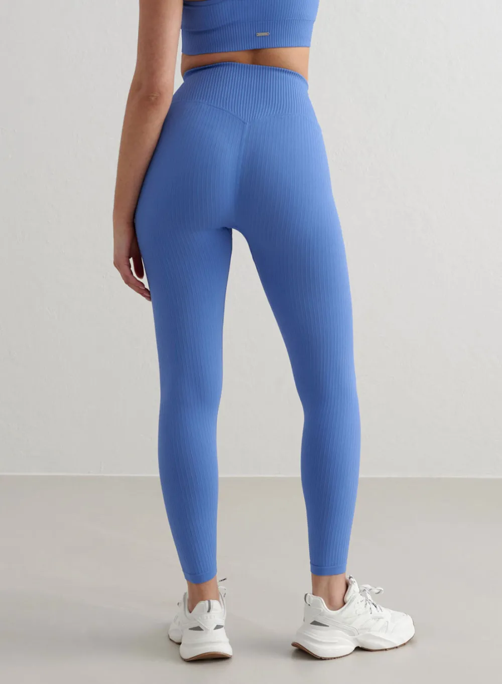 Treningstights|Ribbete Tights^AIM’N Ribbed mless Tights Sea