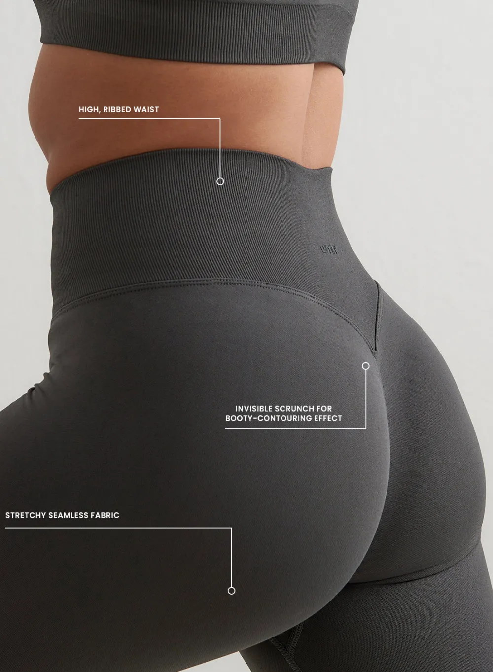 Treningstights|Seamless Tights^AIM’N Shape Seamless Tights Shadow grey