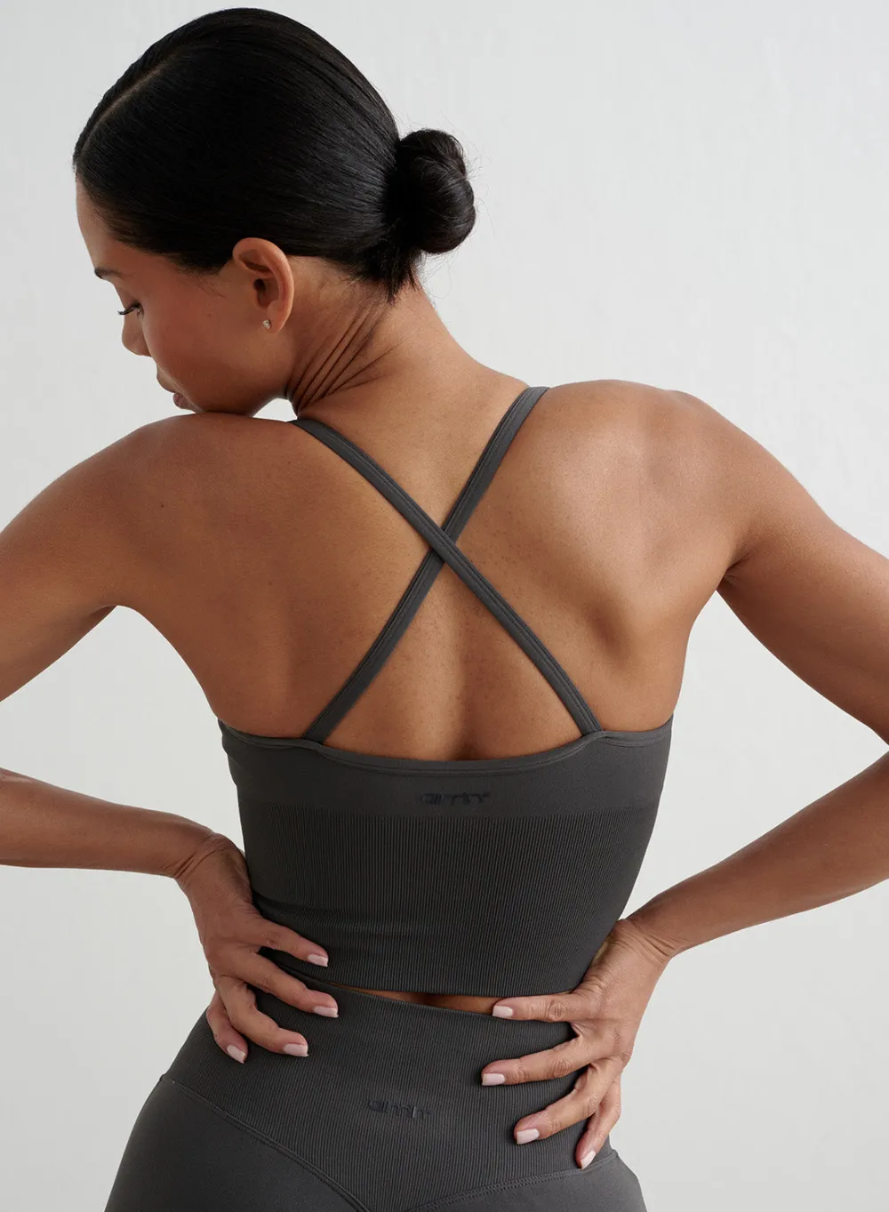 Tank Tops Og Trenings Tank Tops|Seamless Tank Tops^AIM’N Shape Seamless Cross Back Bralette Shadow grey