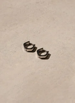 Vanntette Smykker^AIM’N Waterproof Angle Hoop Earrings Silver