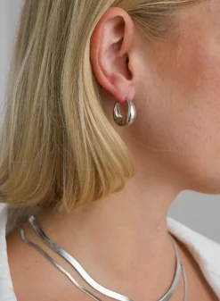 Vanntette Smykker^AIM’N Waterproof Drop Hoop Earrings Silver
