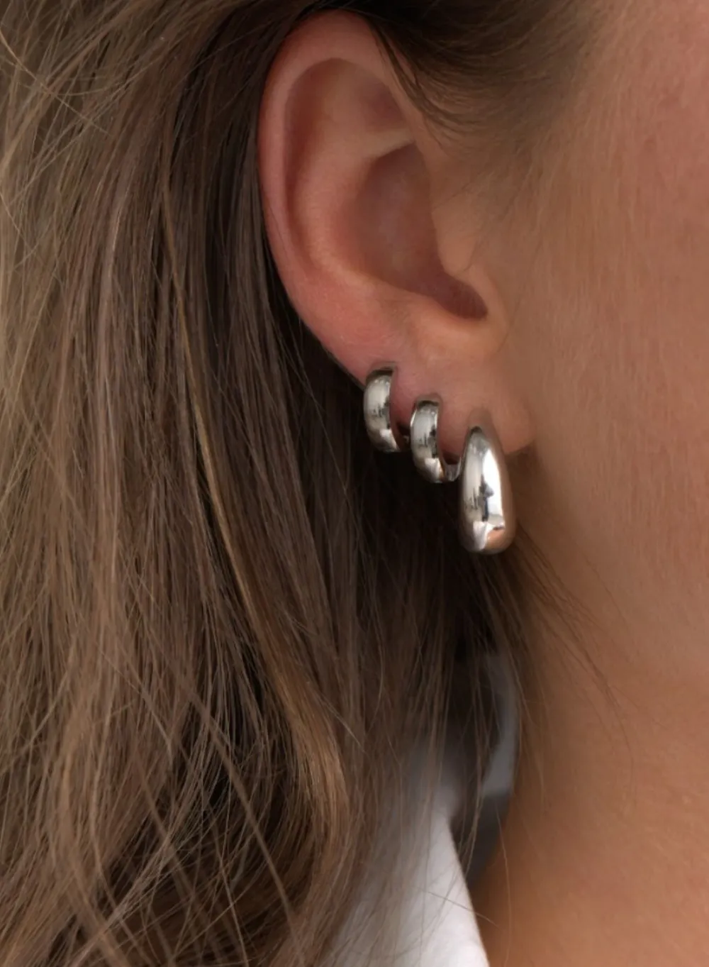 Vanntette Smykker^AIM’N Waterproof Hoop Earrings Silver