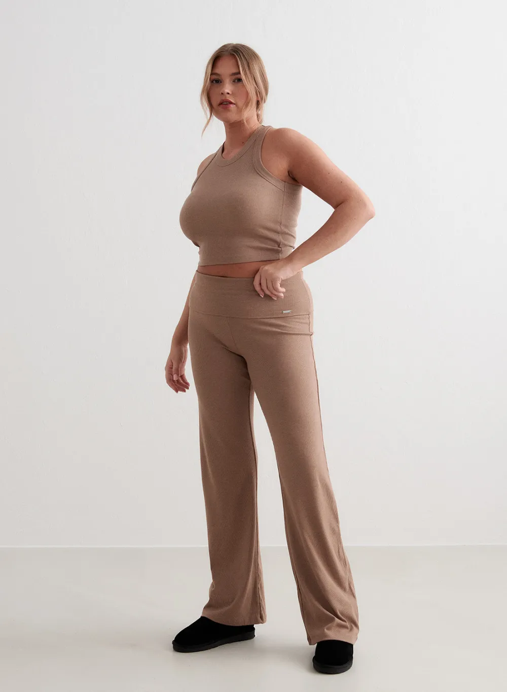 Myke Bukser|Sweatpants^AIM’N Ease Ribbed Pants Toffee melange