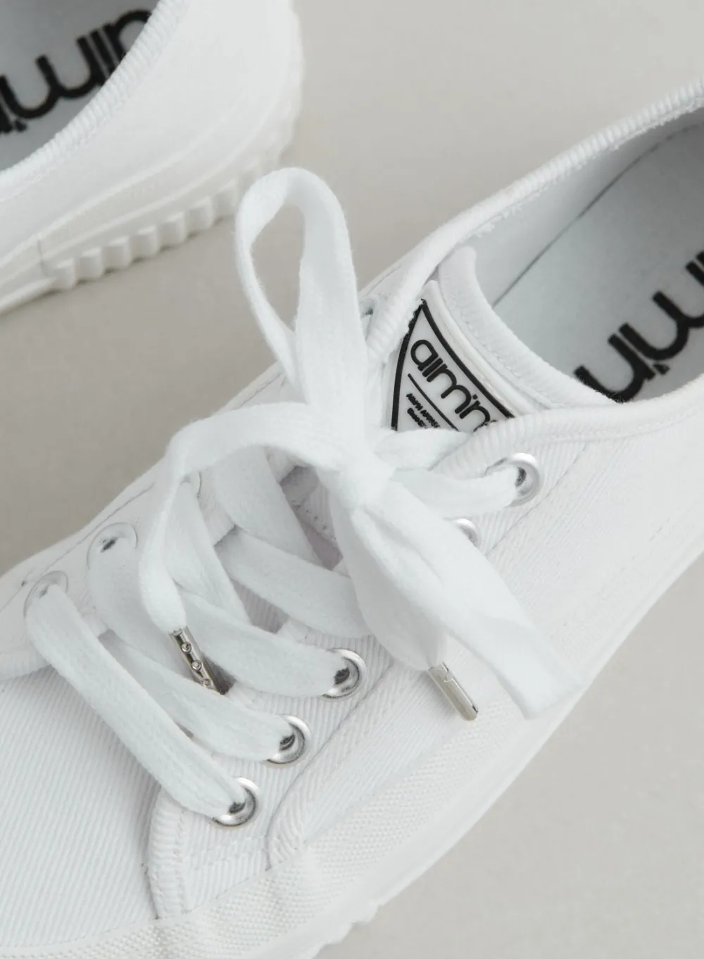 Sneakers^AIM’N Cotton Canvas Sneakers White