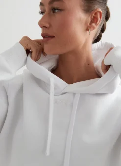 Crop Topper|Sweatshirts^AIM’N White Cropped Hoodie