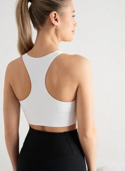 Core Material Sports Bras^AIM’N Edge Core Racerback Bra White