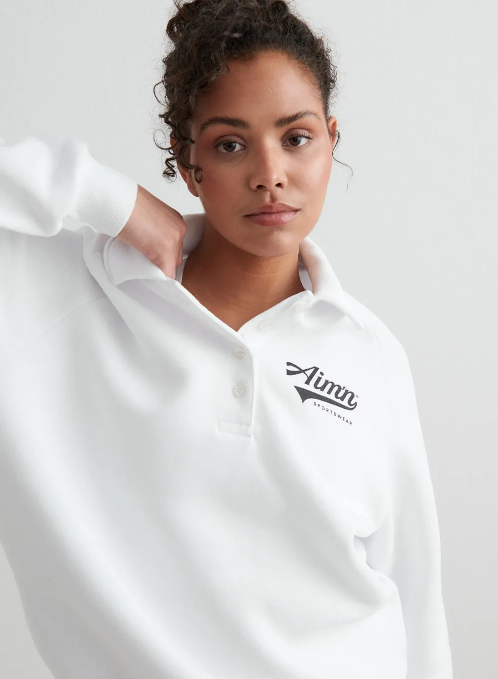 Sweatshirts|Gensere^AIM’N Pitch Polo Sweatshirt White