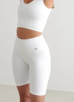 Seamless Biker Shorts|All Biker Shorts^AIM’N Ribbed Seamless Biker Shorts White