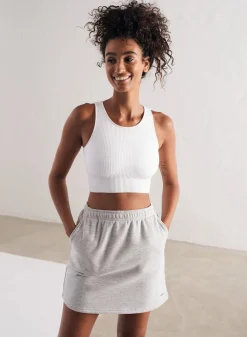 Tank Tops Og Trenings Tank Tops|Crop Topper^AIM’N Ribbed Seamless Crop Top White