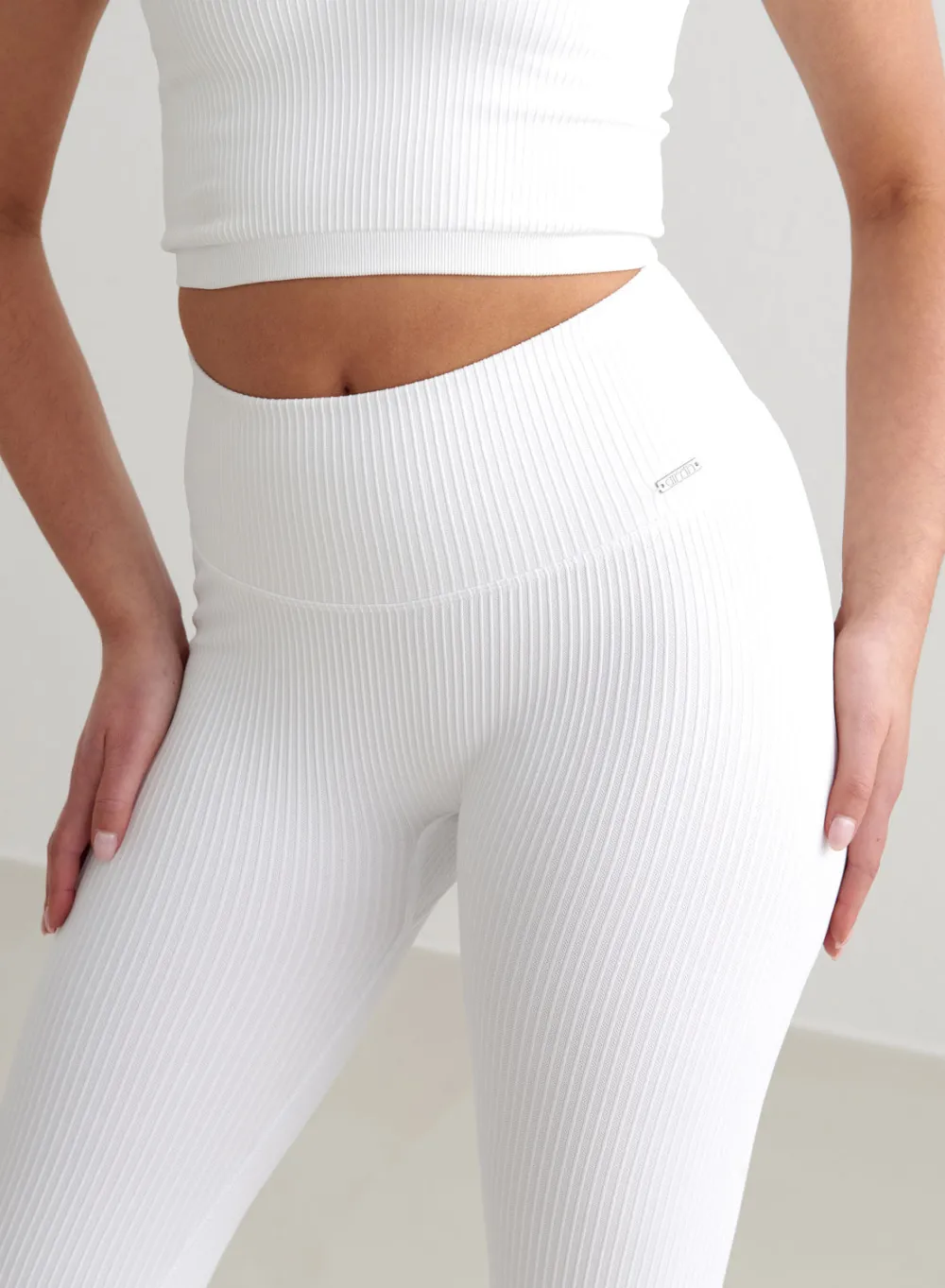 Treningstights|Ribbete Tights^AIM’N Ribbed Seamless Tights White