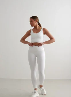 Treningstights|Ribbete Tights^AIM’N Ribbed Seamless Tights White