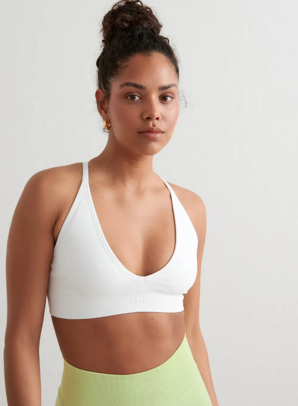 Seamless Sports Bras^AIM’N Shape Seamless Cross Back Bra White
