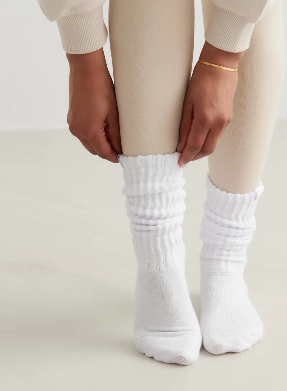 Sokker^AIM’N Slouch Socks White