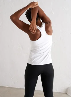 Tank Tops Og Trenings Tank Tops|Workout Tank Tops^AIM’N Soft Basic Racerback Tank White